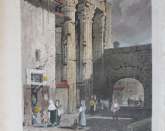 Temple of Mars Ultor, Rome by Samuel Prout c. 1830