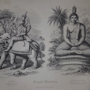 Oriental Divinities c. 1860 (Indra and Gautama Buddha)