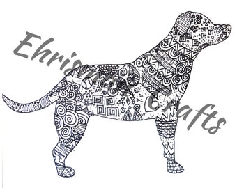 labrador coloring etsy