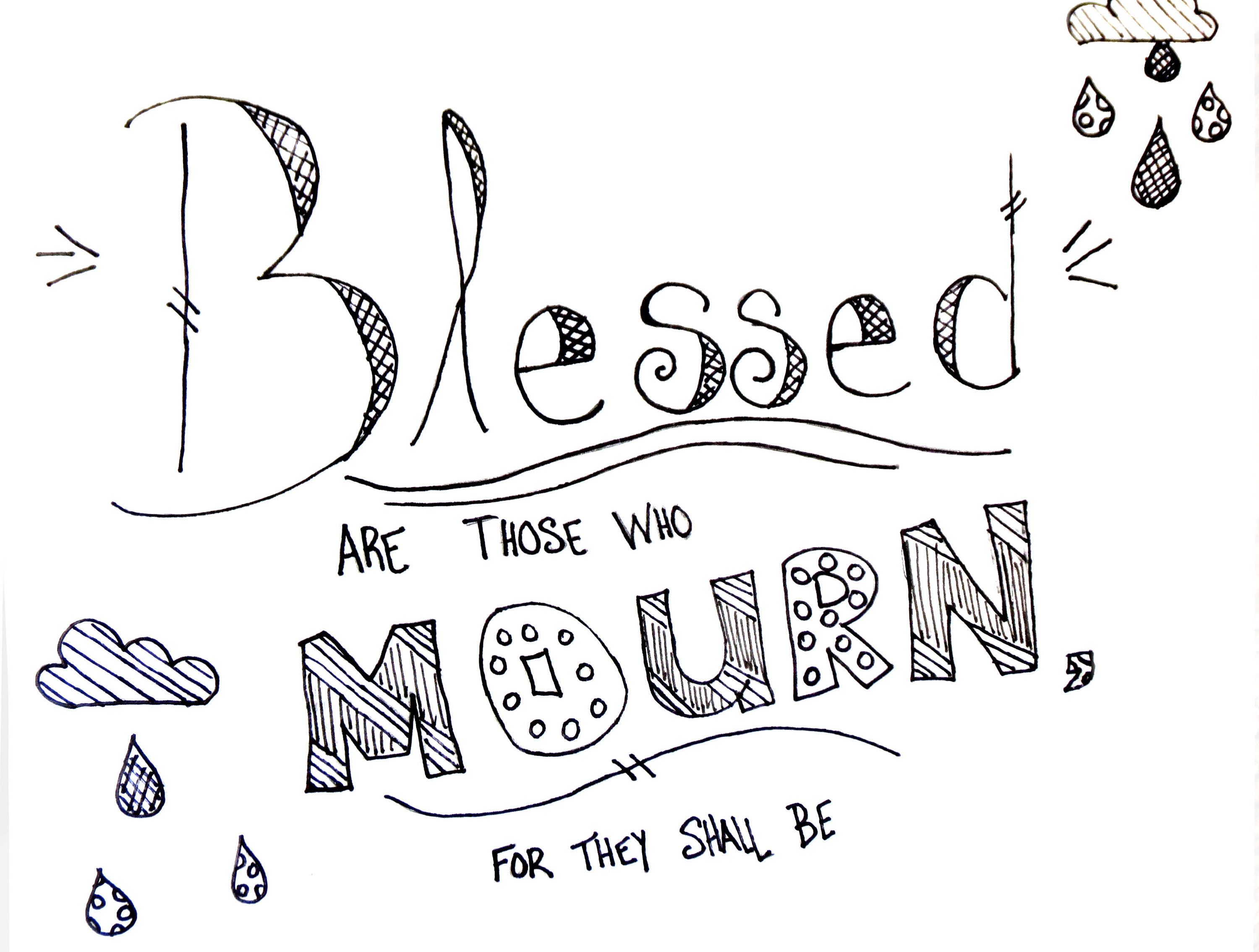 Blessed Are Those That Mourn Quote-coloring Page - Etsy