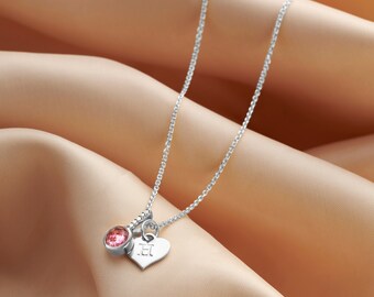 Collana con ciondolo in argento sterling 925 con topazio blu