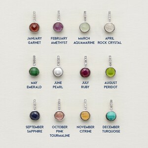 Birthstone necklace, 30th Birthday Necklace, 30th Gift Idea, October Birthstone pendant, Real gemstone and Diamond Necklace, Birthday Charm image 3