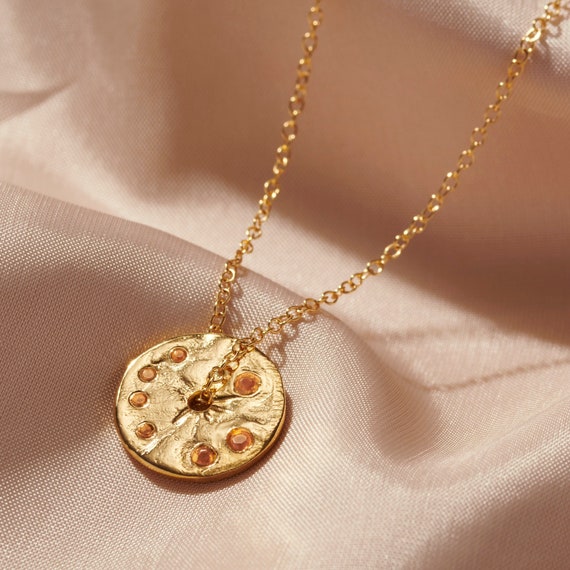 Gold plated 2024 birthstone necklace