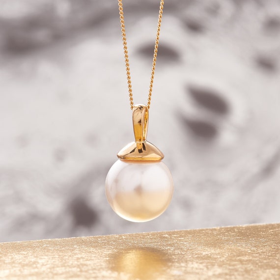 Ariel White Pearl Necklace - Gold Plated - Oak & Luna