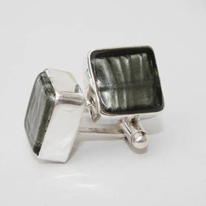 Murano Glass Cufflinks, Grey Cufflinks, Fathers Day Cufflinks, Grooms Cufflinks, Best Man Cufflinks