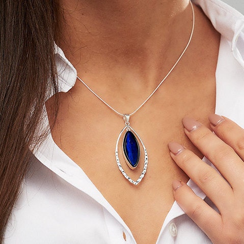 Cobalt Blue Real Murano Glass Statement Necklace