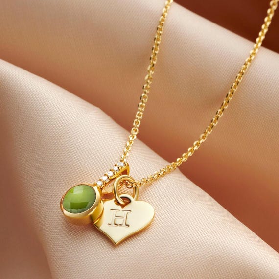 Peridot charm for necklace deals