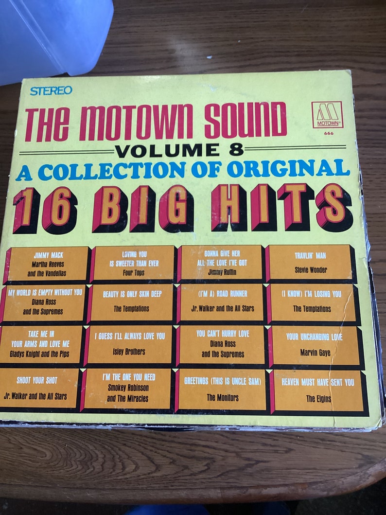 The Motown Sound, Vol. 8 LP 16 Big Hits Stevie Wonder, others Free Shipping image 1