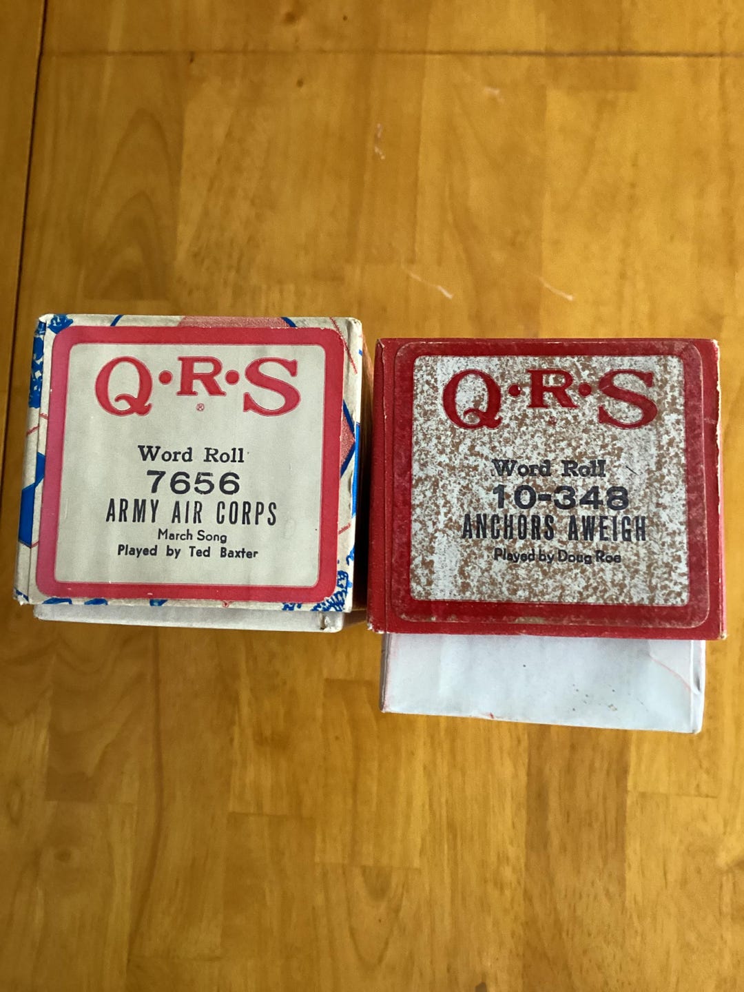 QRS Piano Rolls Army Air Corps & Anchors Away FREE SHIPPING Etsy