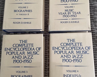 Complete Encyclopedia of Popular Music & Jazz: 1900-1950 - 4 Volume Set - by Roger Kinkle