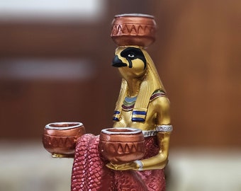 Egyptian God Horus Incense Holder , Horus God of the Sky, Falcon Horus statue