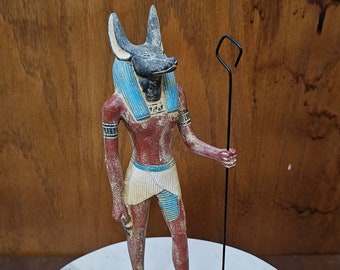 Egyptian God Anubis statue, Jackal God Anubis, God of Mummification and god of underworld, Doctor Anubis statue.