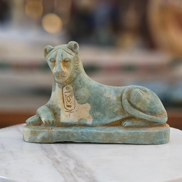 Egyptian Pharaoh Amenhotep Statue in the form of leopard from Stone , Egyptian Art Sculpture