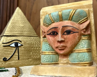 Unique Hathor Goddess Mask from Lime Stone , Goddess Statue suitable for home decor