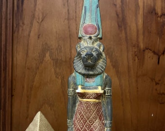 Egyptian Goddess Sekhmet statue, Goddess Sekhmet museum replica statue