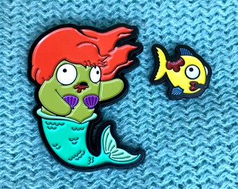 Little Zombie Mermaid Enamel Pin Set