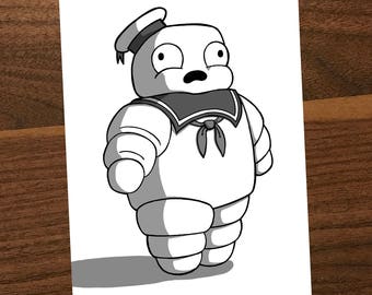 Stampa artistica Stay Puft Marshmallow Man 5"x7"