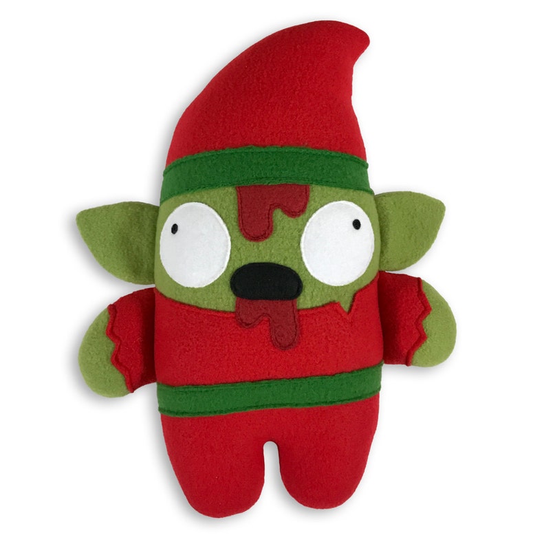 Zombie Elf Elwin Plush Red