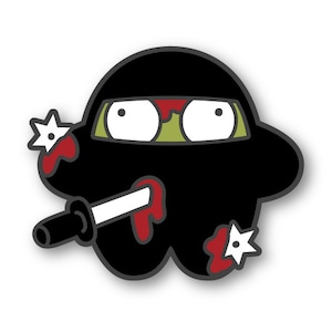 Zombie Ninja Enamel Pin