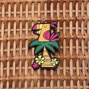 Tiki Parrot Hard Enamel Pin Designed by Derek Yaniger