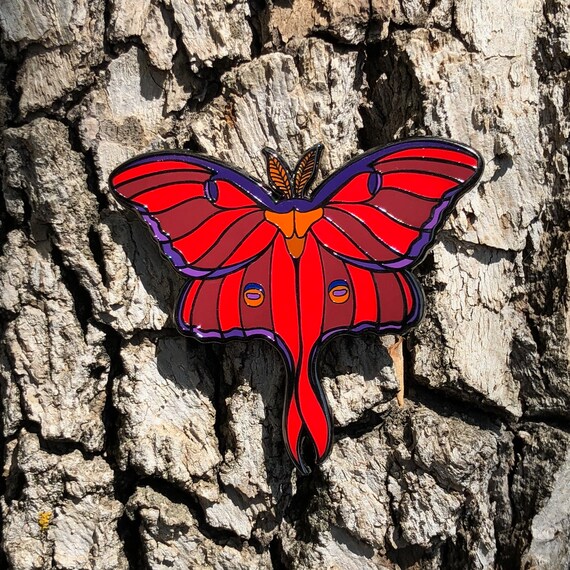 Luna Moth Blood Moon Enamel Lapel Pin 2 Wide Hard Enamel Etsy Luna Moth Blood Moon Enamel Lapel Pin 2 Wide Hard Enamel Etsy