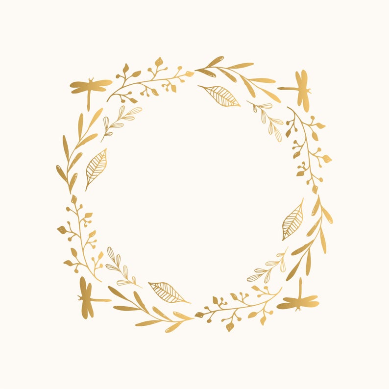 Download Floral svg wreath. Flourish monogram. Golden laurel. Hand | Etsy