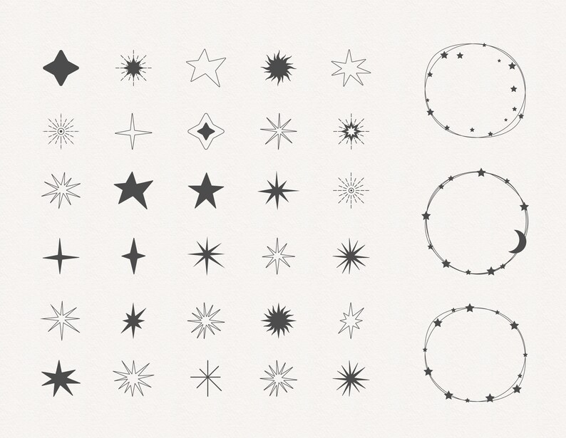 Download Celestial SVG BUNDLE. Constellations suns half moon plants ...