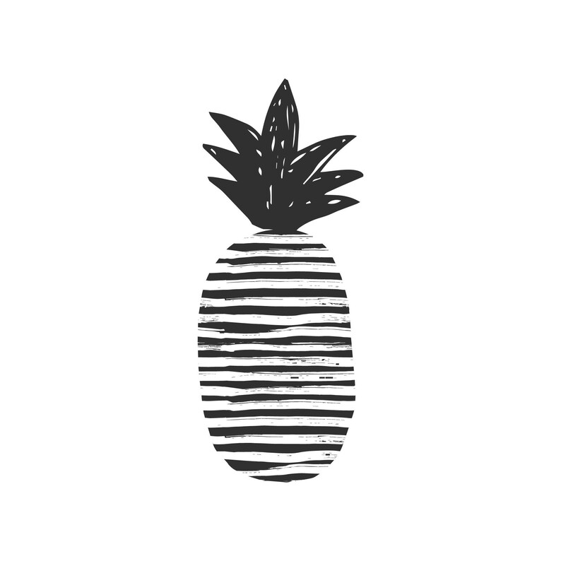 Download Pineapple clipart. Golden and black vector illustration. Svg | Etsy