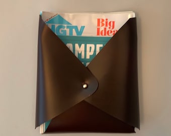 Leather Wall Magazine Rack