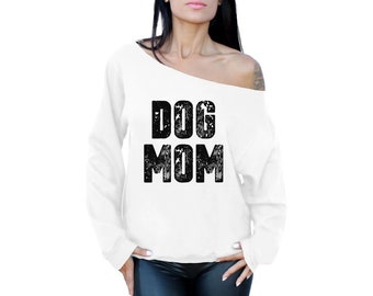 Labrador Retriever Mom Off Shoulder Tops Sweatshirt Dog Mom Gifts For Her Lab Mom Off The Shoulder Oversized Sweatshirt Gift for Mom