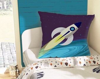 Rocket pillow case | Etsy Rocket pillow case | Etsy