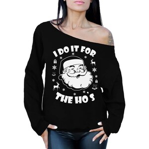Christmas sweater off shoulder top