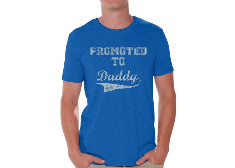 Promoted to Daddy Shirt T shirt Tops New Dad Fathers Day Gift Father To Be Gift for Husband image 3