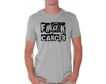 F#@K Cancer Tshirt. Cancer Sucks Shirts for Men. Breast Cancer Awareness Tshirt. Cancer Support Gifts.