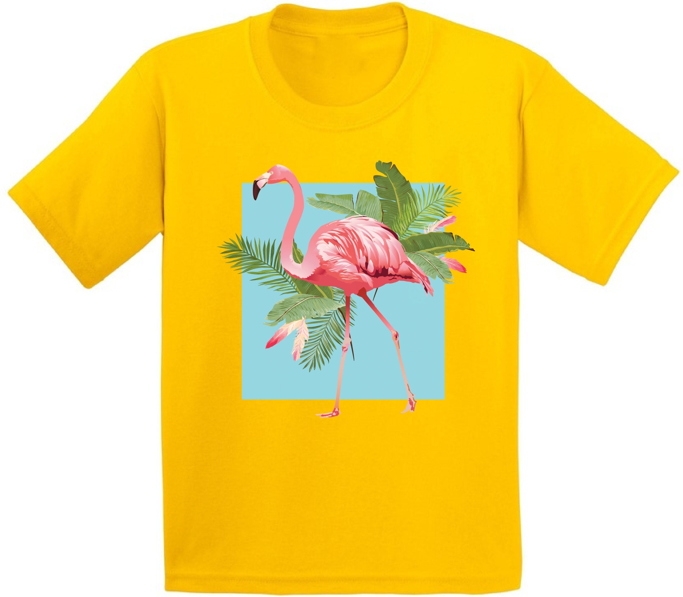 Punk Flamingo Youth Shirt. Kids Floral Flamingo Tshirt. Beach | Etsy