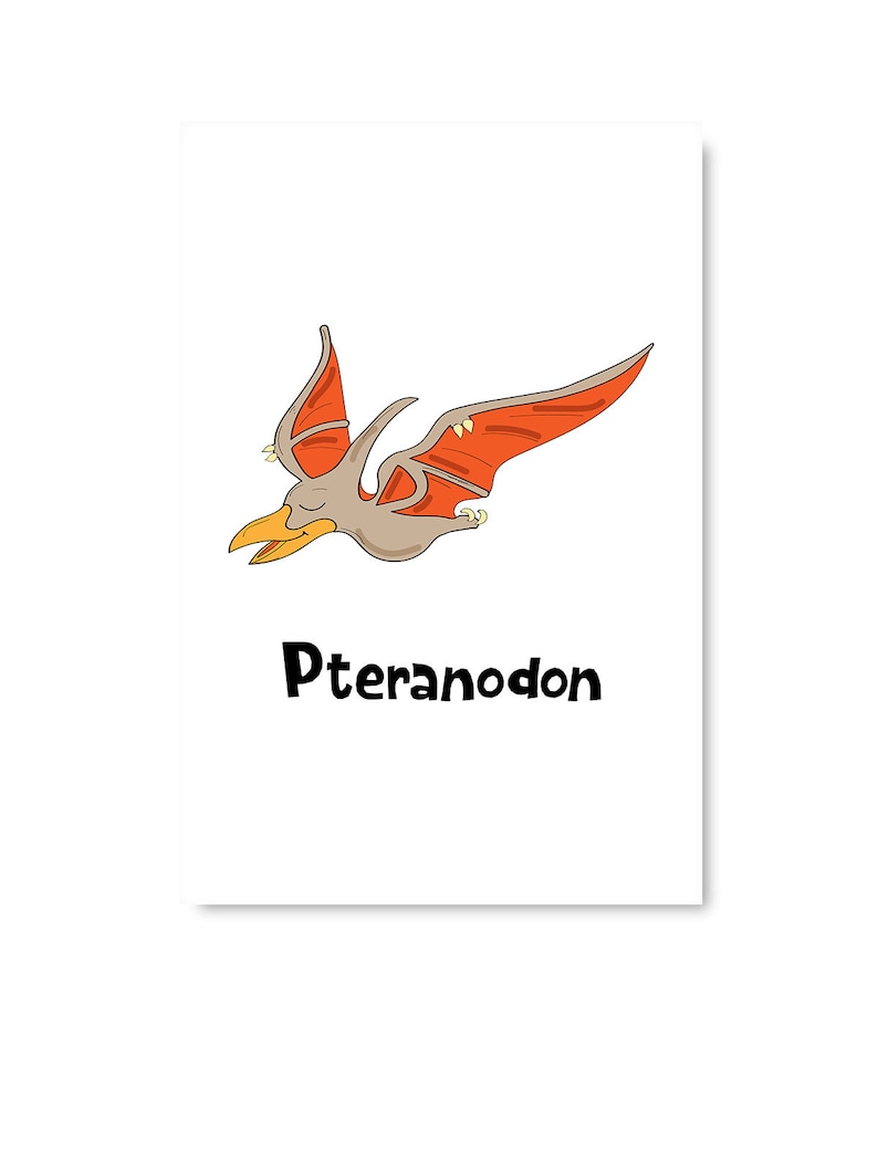 Pteranodon Nursery Decor Animal Pteranodon Nursery Prints Baby Room Poster Wall Art.