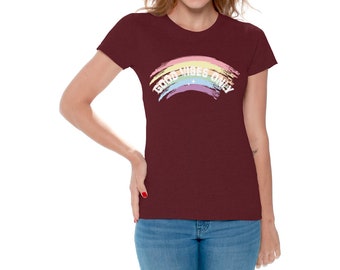 Rainbow T-Shirt Colorful T Shirts for Women Good Vibes Tee