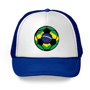 ブラジルサッカーボールハット ブラジルサッカー2018 トラッカーハット ブラジルからのギフト ブラジル野球帽 ブラジルフットボールハット 素晴らしいブラジルギフト