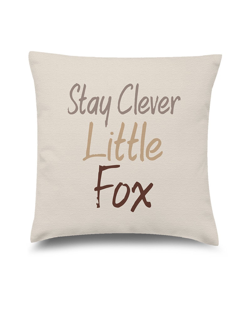 Nursery Room Decorative Pillow Covers Stay Clever Quote Throw Cushion Case