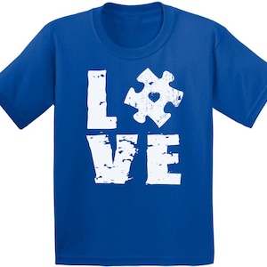 Autismus Shirt Kinder. Autism Awareness Liebe Puzzle T Shirts. Autismus-Geschenke für Jungen. Autismus-Geschenke für Mädchen.