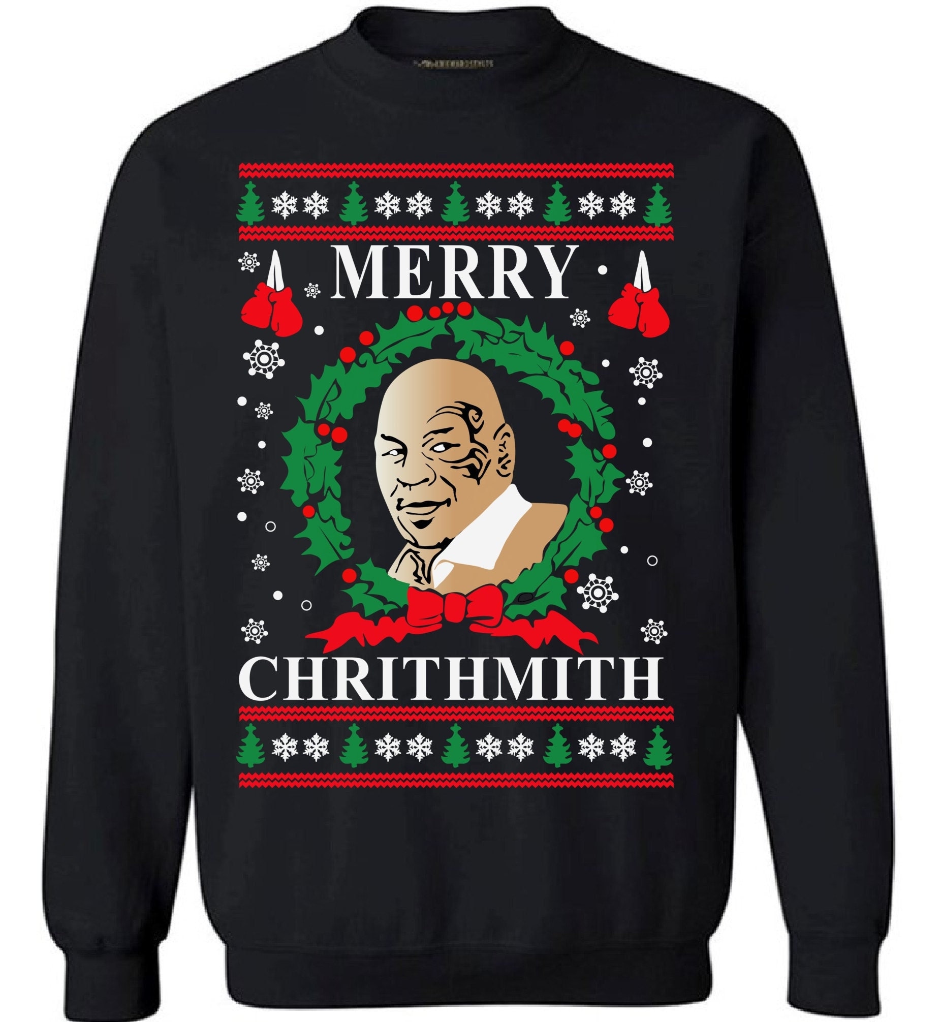 Ugly Christmas Sweater Mike Tyson Christmas Sweater Merry