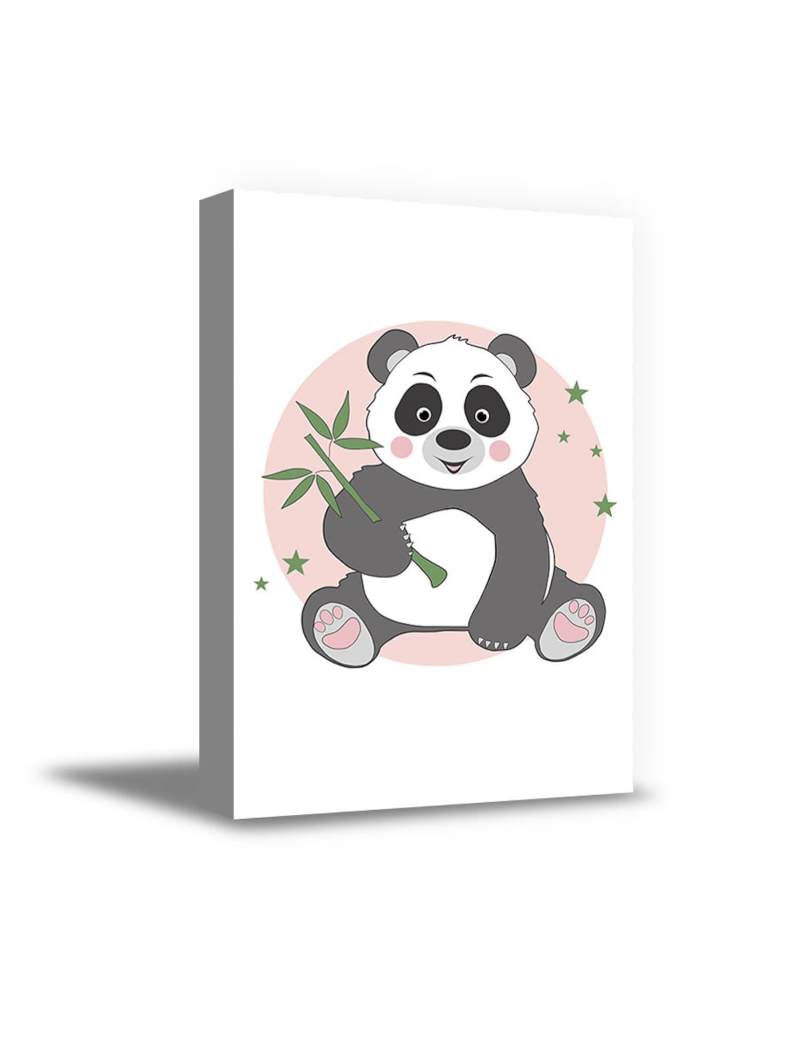 Animal Kawaii Cute Canvas Panda Wall Art for Kids Girls Boys Room Wall ...