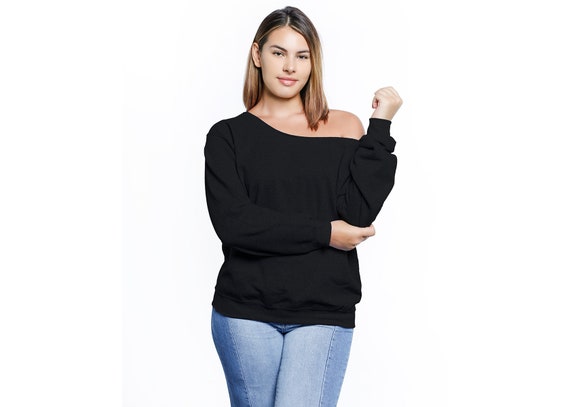 80S Plus Size Sweatshirt For Women. Retro Off Shoulder - Etsy