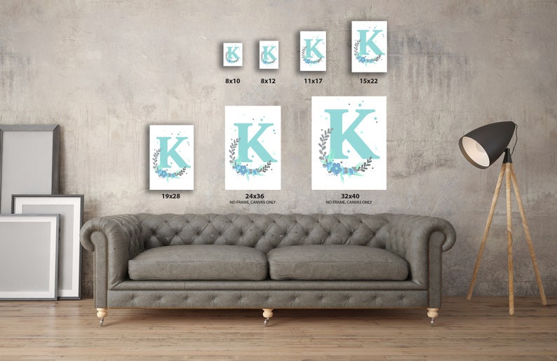 Nursery Canvas Wall Art Blue Initial Letter K Home Decor Prints Living Décor Leadcampus Org Nursery Canvas Wall Art Blue Initial, Letter K Room Decor