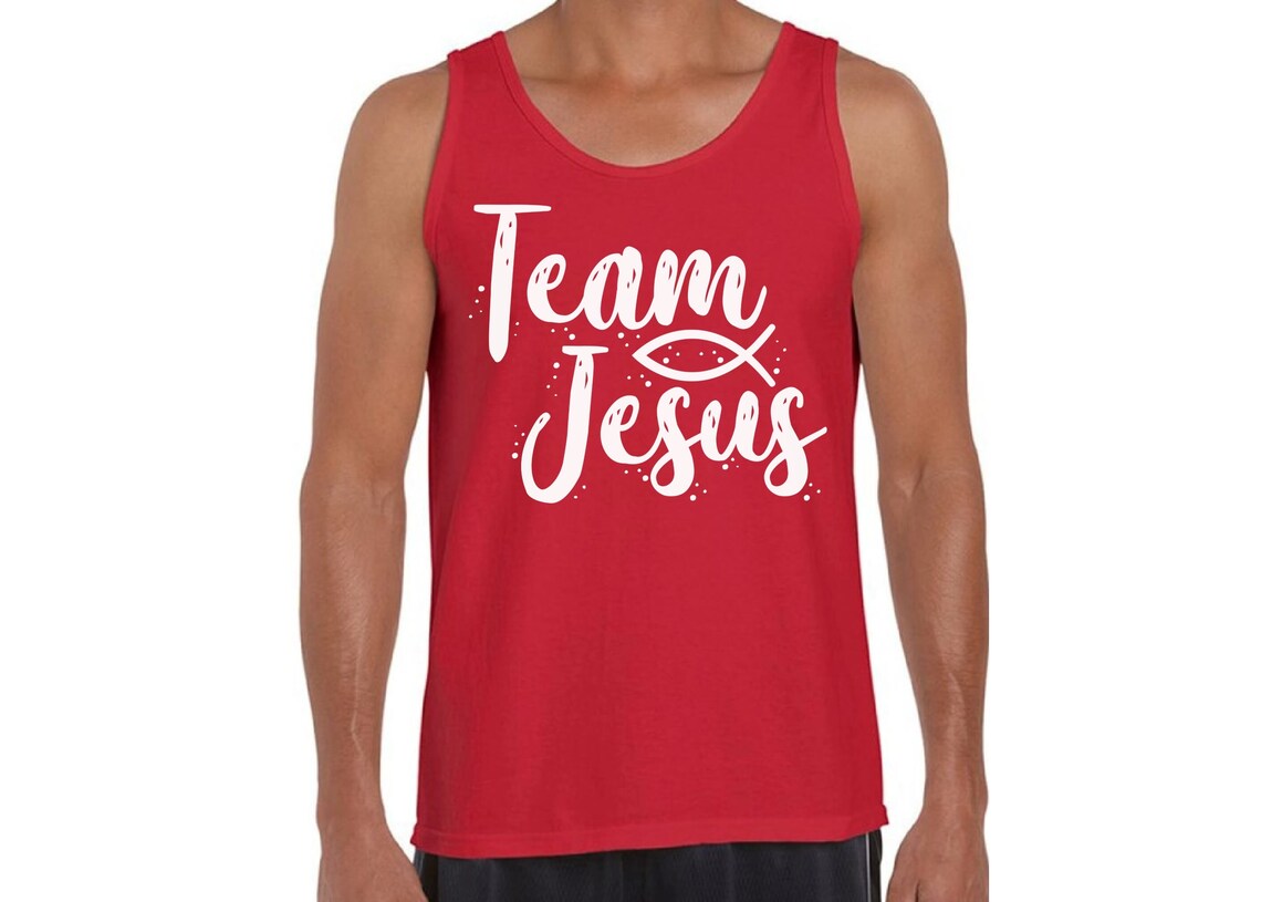 Team Jesus Tshirt. Jesus Tank Top for Him. Christian Mens Etsy