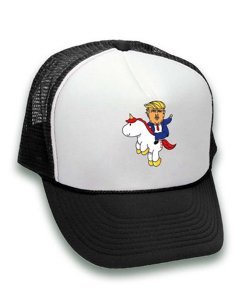 Trump Riding A Unicorn Hat Trump 2020 Baseball Caps Republican Trump Trucker Hat. Funny Trump Gifts