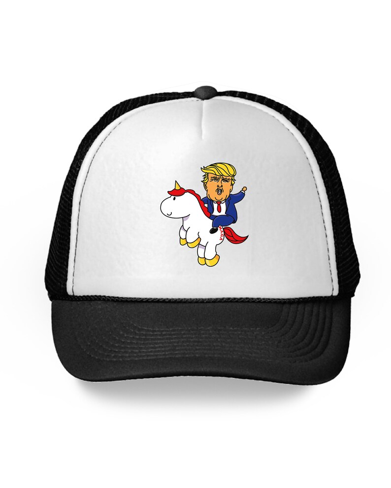 Trump Riding A Unicorn Hat Trump 2020 Baseball Caps Republican Trump Trucker Hat. Funny Trump Gifts