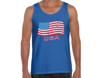 American Flag Tank Top for Men. 4th of July Tank Top. America - Etsy