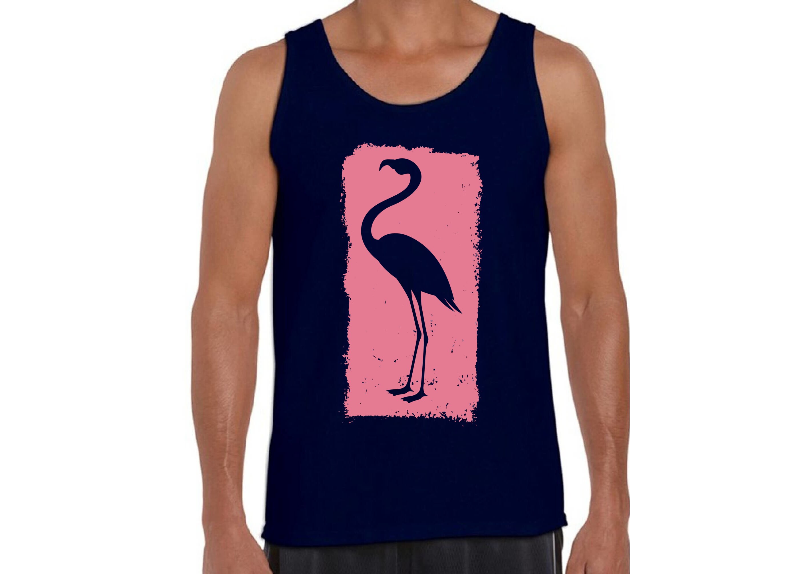 Pink Flamingo Tank Top for Men. Flamingo Muscle Shirt. Beach | Etsy