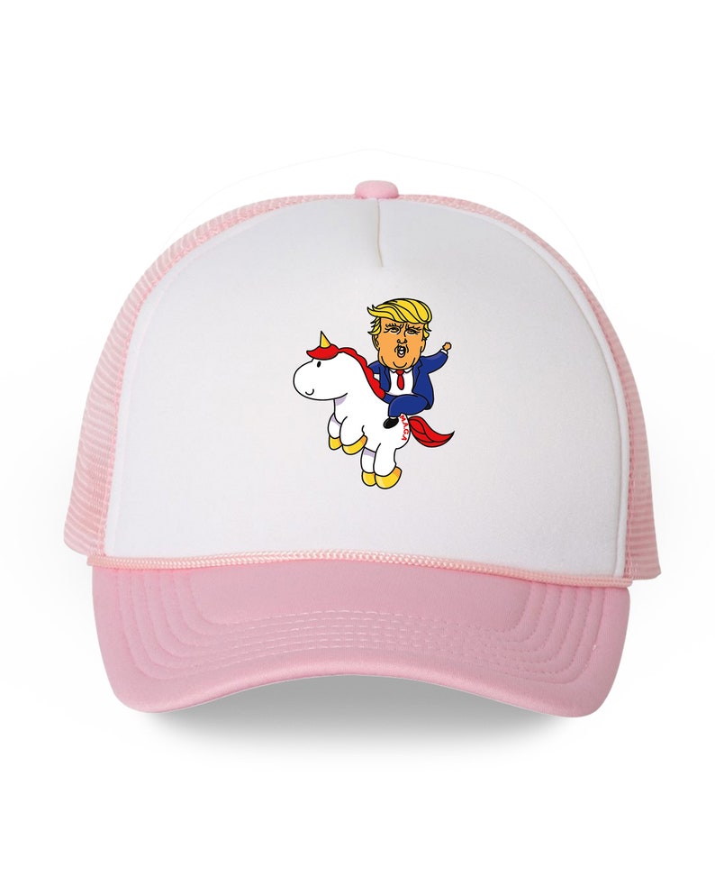Trump Riding A Unicorn Hat Trump 2020 Baseball Caps Republican Trump Trucker Hat. Funny Trump Gifts